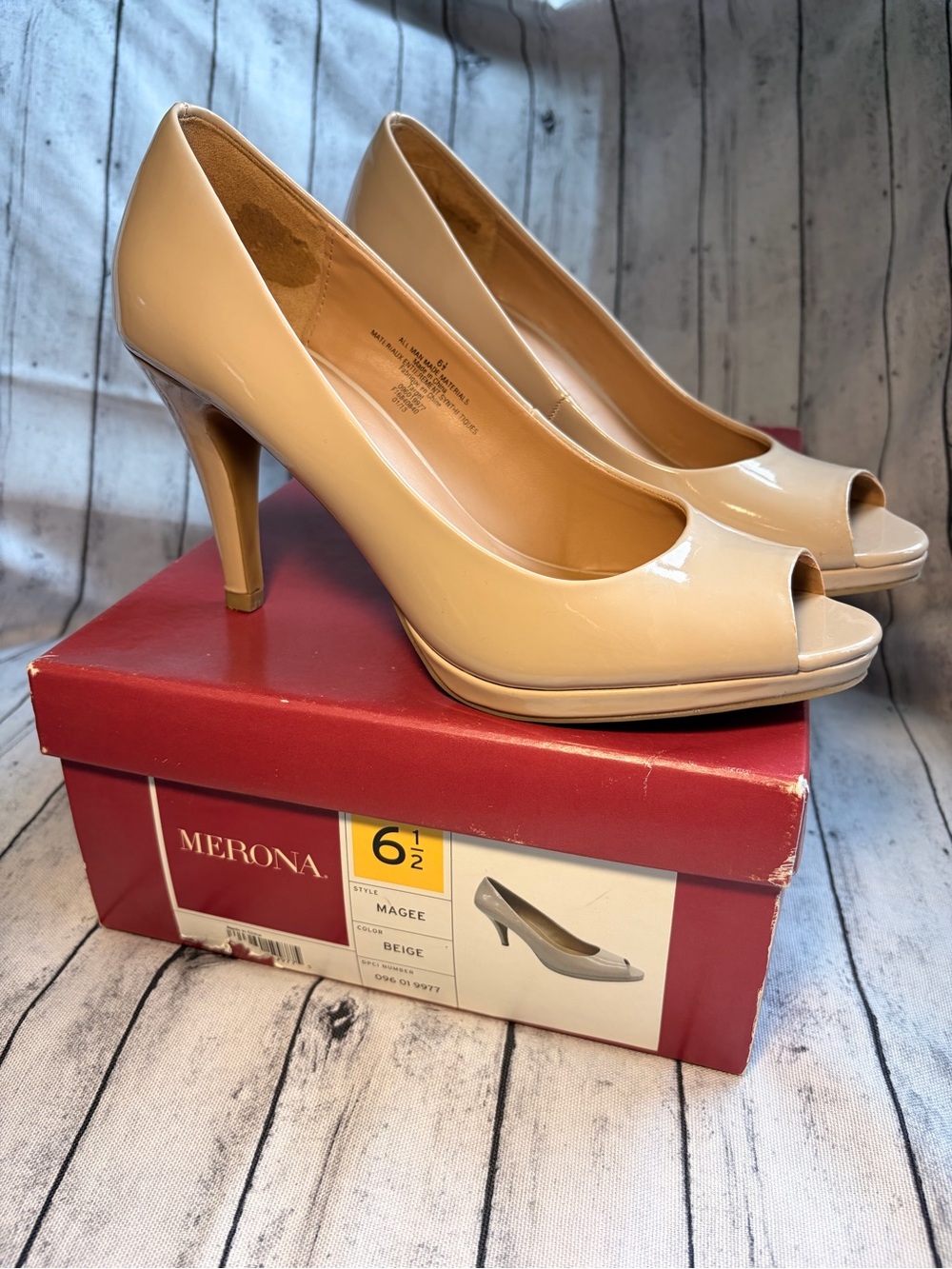 Target Merona Nude Patent Peep-Toe Pumps